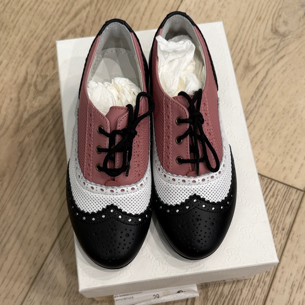 Gucci Kids Shoes in Pink, White, and Black